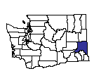 Map of Whitman County, WA