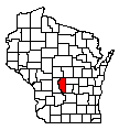 Map of Adams County, WI