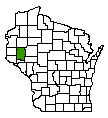 Map of Dunn County, WI