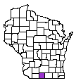 Map of Green County, WI
