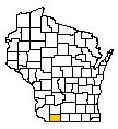 Map of Lafayette County, WI