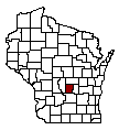 Map of Marquette County, WI
