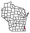 Map of Milwaukee County, WI