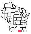 Map of Rock County, WI