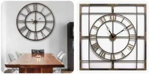 Oversized Industrial Wall Clock